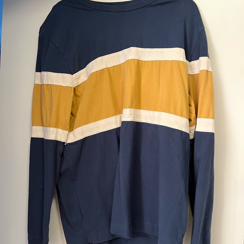TOPMAN Men’s long sleeve L Blue and yellow